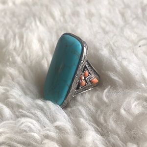 Lucky Brand Chunky Turquoise Ring